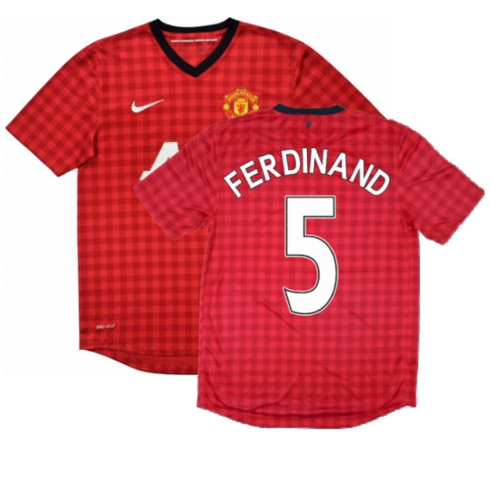 Manchester United 2012-13 Home Shirt ((Excellent) S) (Ferdinand 5)_0