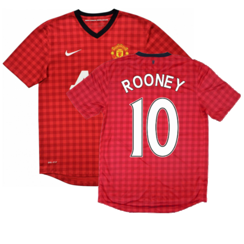 Manchester United 2012-13 Home Shirt ((Excellent) S) (Rooney 10)_0