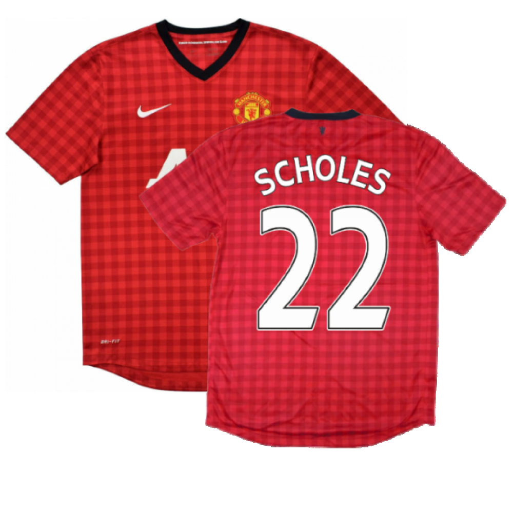 Manchester United 2012-13 Home Shirt ((Excellent) S) (Scholes 22)_0