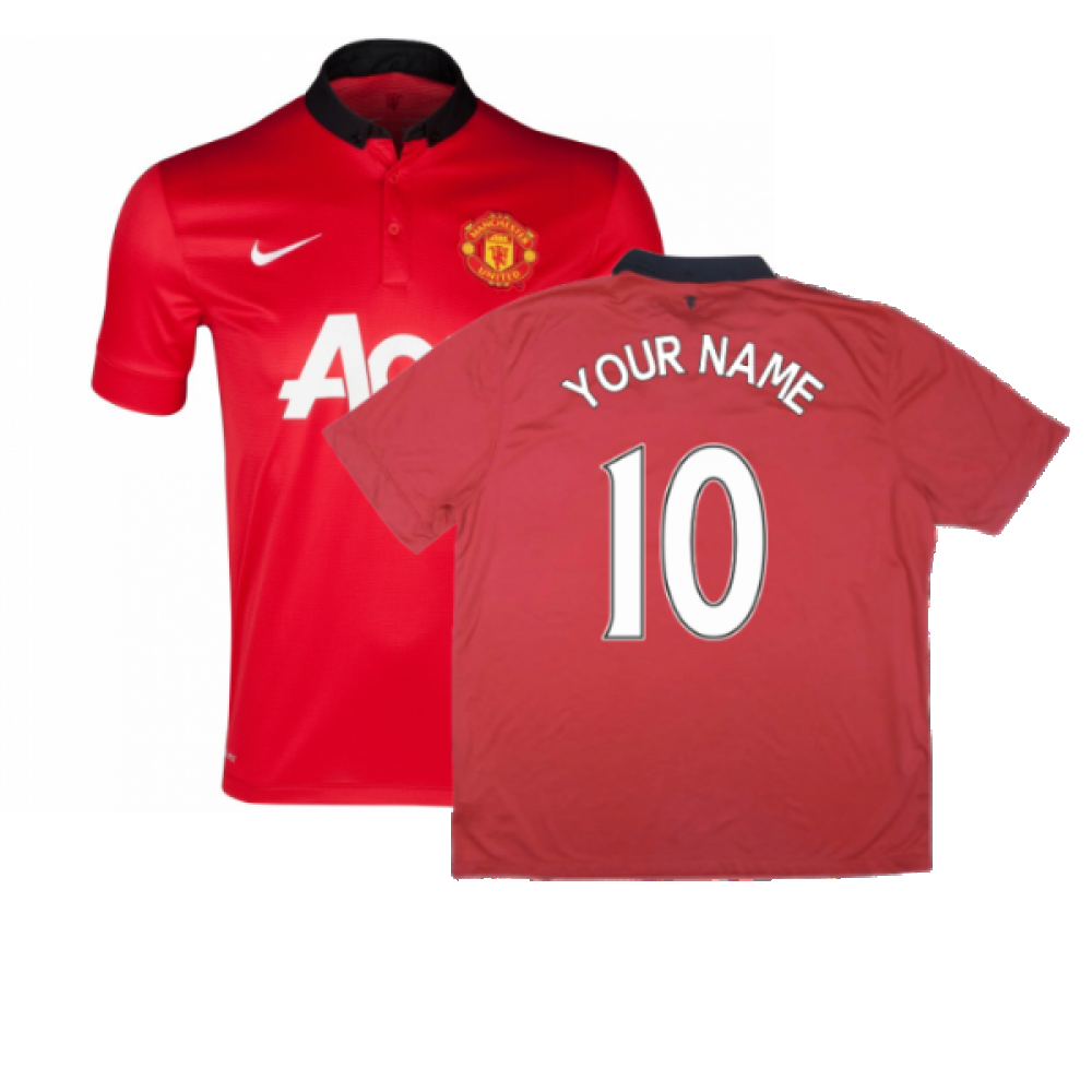 Manchester United 2013-14 Home Shirt ((Excellent) M) (Your Name)