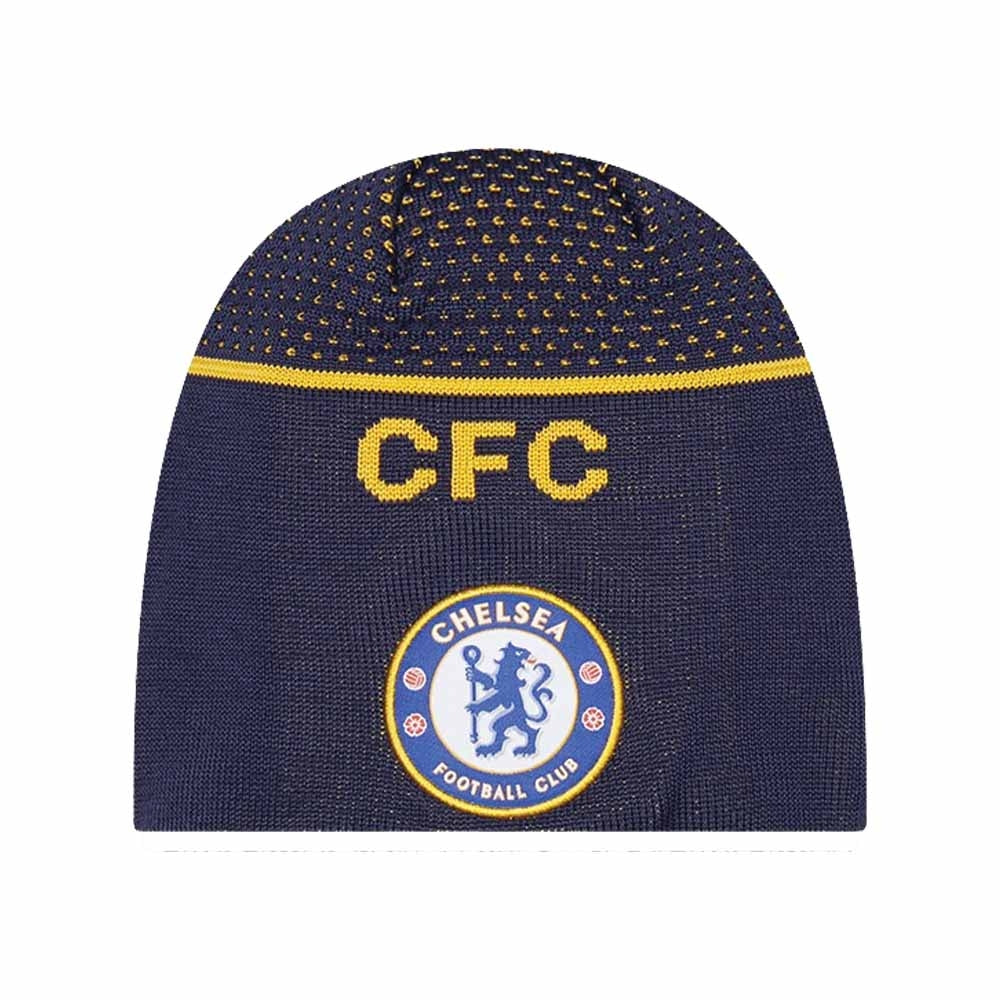 2022-2023 Chelsea Lion Crest Engineered Skull Beanie Navy_0