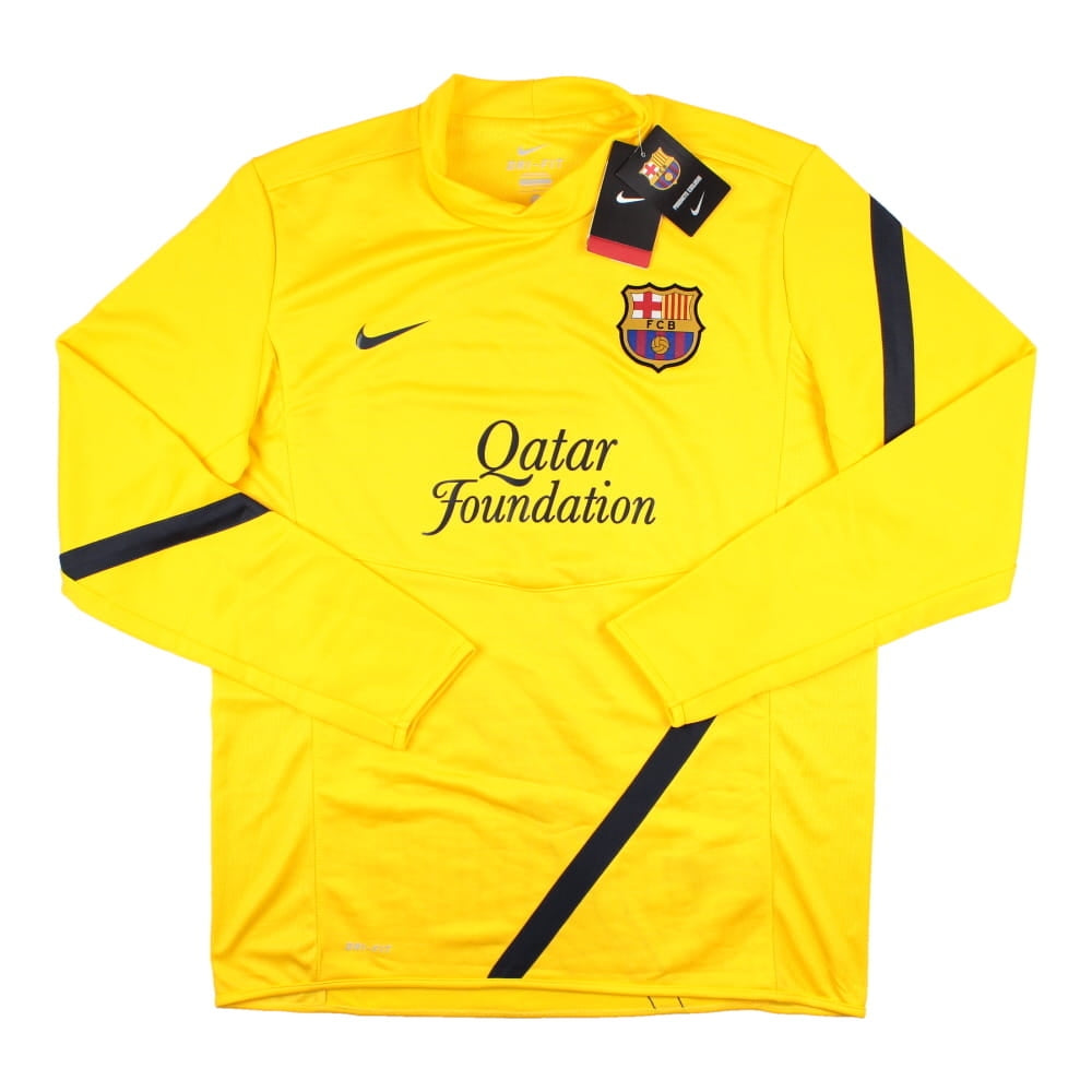2011-2012 Barcelona Sweat Top Yellow_0