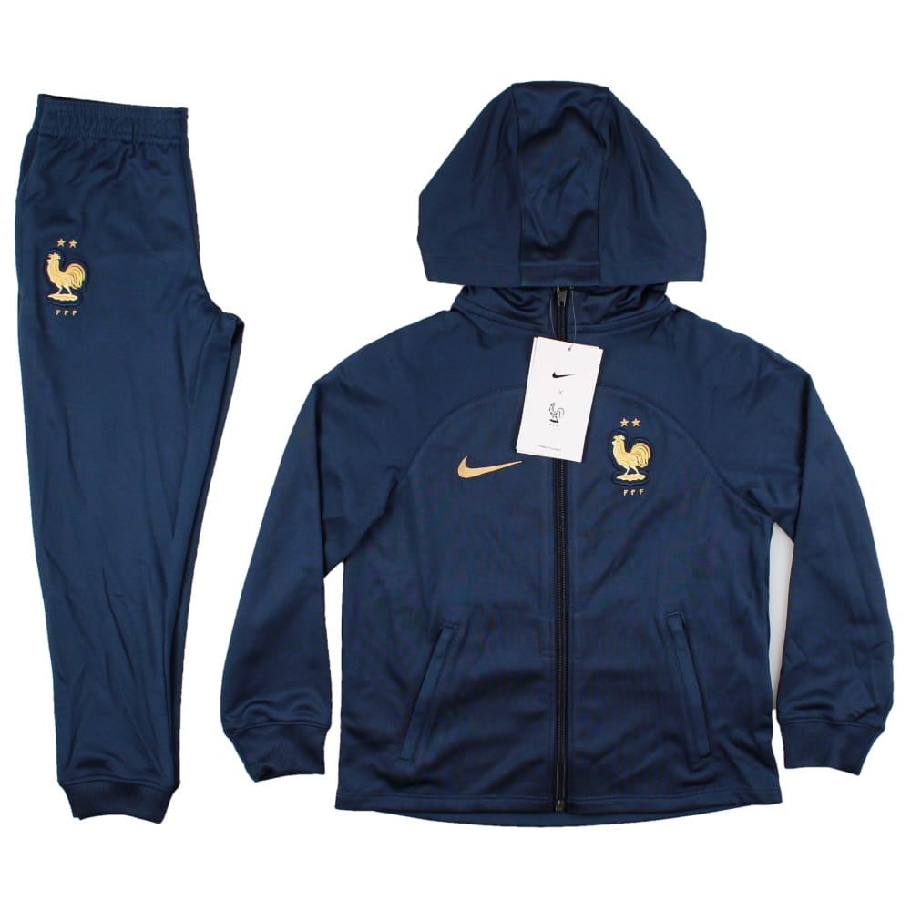 2022-2023 France Strike Dri-FIT Hooded Tracksuit - Kids_0