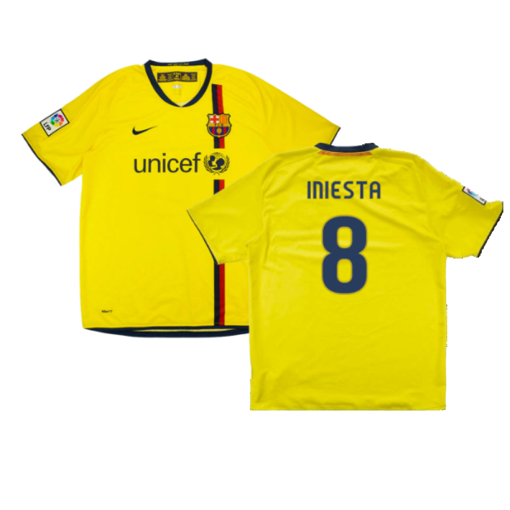 Barcelona 2008-10 Away Shirt (M) (Iniesta 8) (Very Good)_0