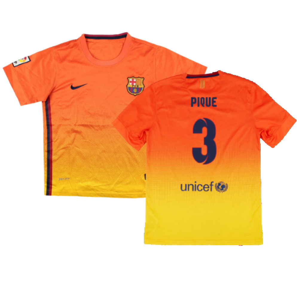 Barcelona 2012-13 Away Shirt (Sponsorless) (LB) (PIQUE 3) (Very Good)_0