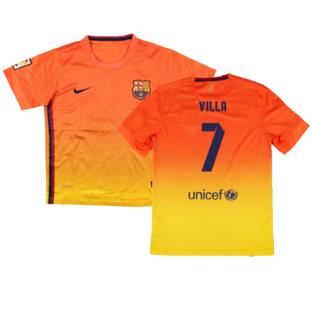 Barcelona 2012-13 Away Shirt (Sponsorless) (LB) (VILLA 7) (Very Good)_0