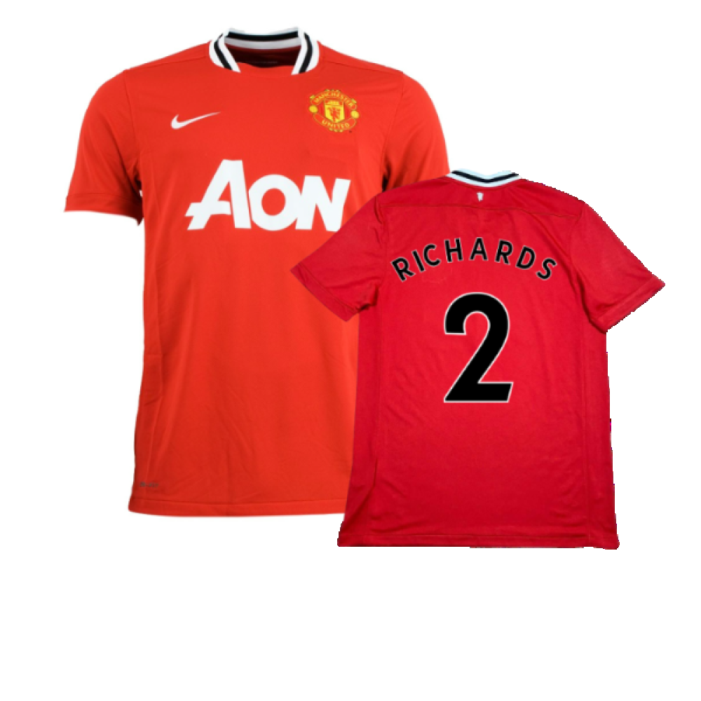 Manchester United 2011-12 Home Shirt (XL) (Richards 2) (Excellent)_0