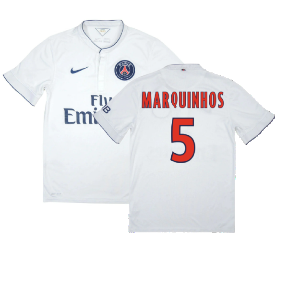 PSG 2014-15 Away Shirt (M) (MARQUINHOS 5) (Good)_0