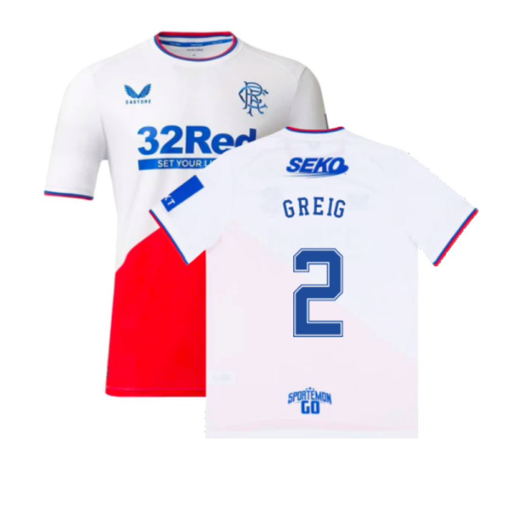 Rangers 2022-23 Away Shirt (M) (GREIG 2) (Mint)_0