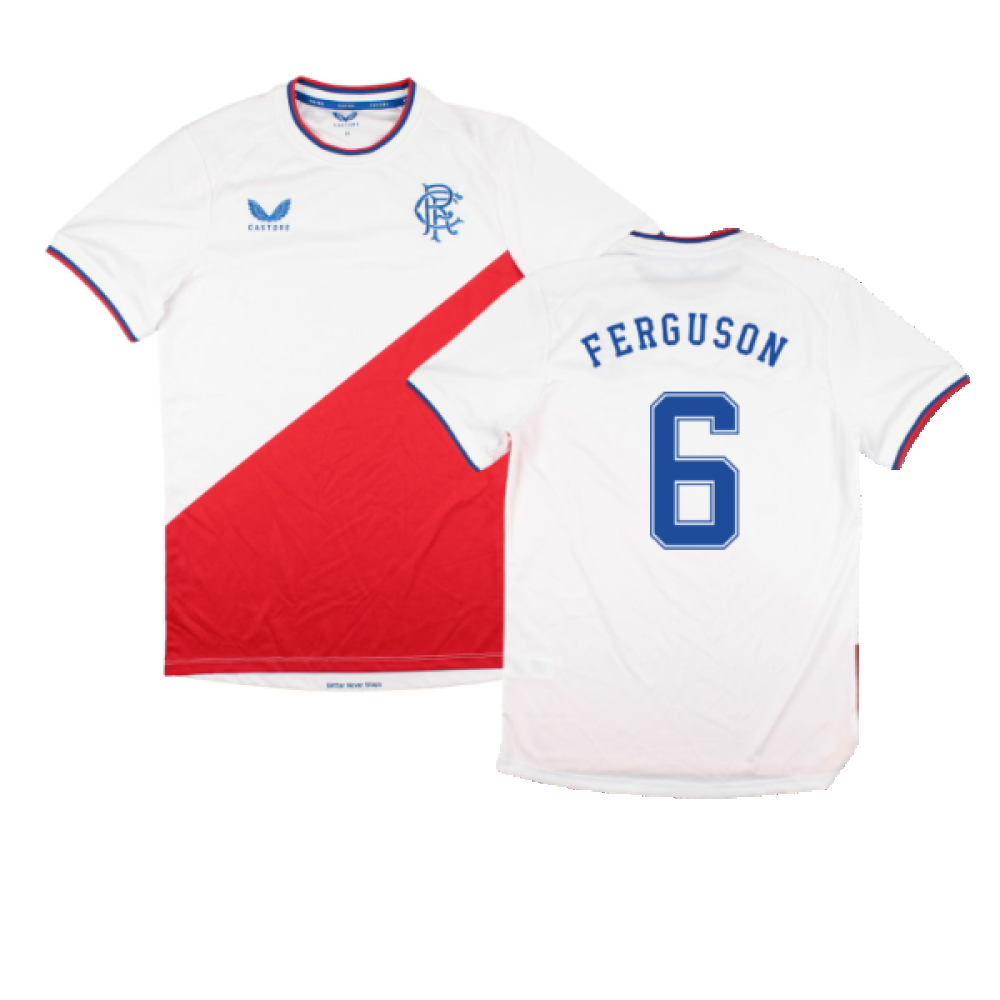 Rangers 2022-23 Away Shirt (Sponsorless) (M) (FERGUSON 6) (Excellent)_0